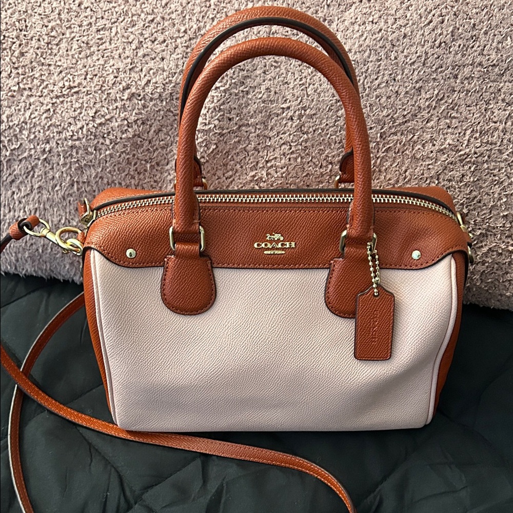 Coach Brown and Pink Satchel